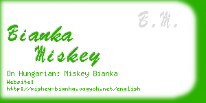 bianka miskey business card